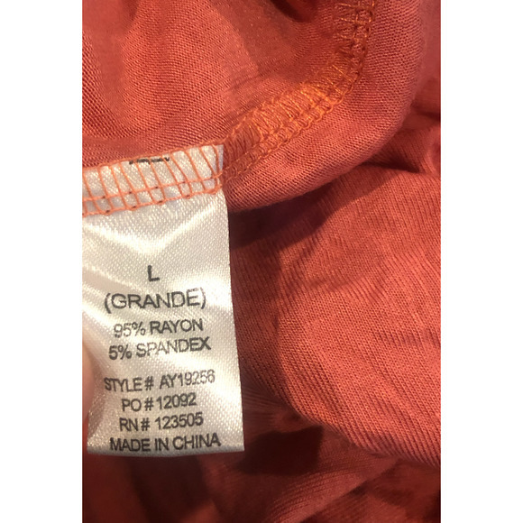 NWT Charlotte Russe Heart Hips Coral Pink‎ Off the Shoulders Ruffle Sleeve top - Picture 5 of 6